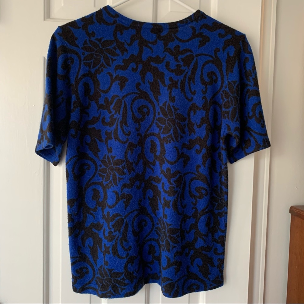 blue / black printed blouse - Picture 3 of 6